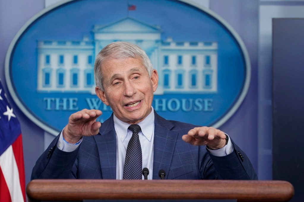 Dr. Anthony Fauci, director of the National Institute of Allergy and Infectious Diseases, says America has moved "out of the pandemic phase" of coronavirus. (AP Photo/Susan Walsh)