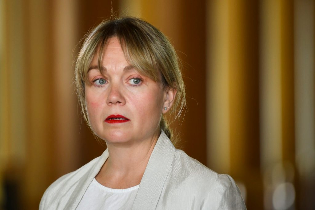 Former staffer to Australian Education Minister Alan Tudge Rachelle Miller. (AAP Image/Lukas Coch) 