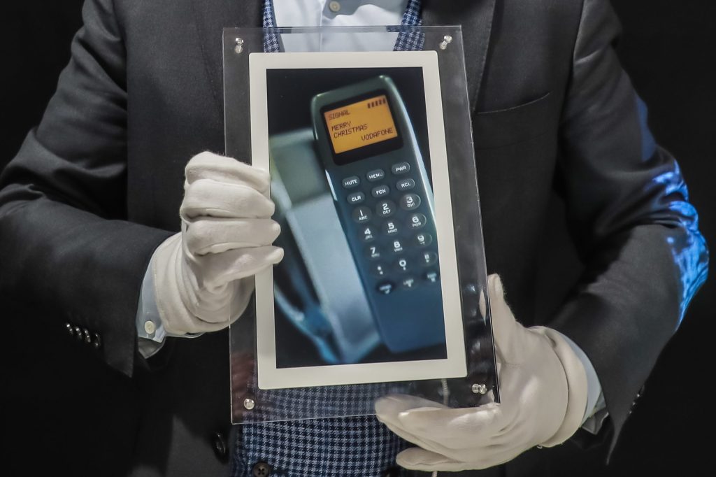 Thumbnail for First ever SMS fetches a fortune at Paris auction