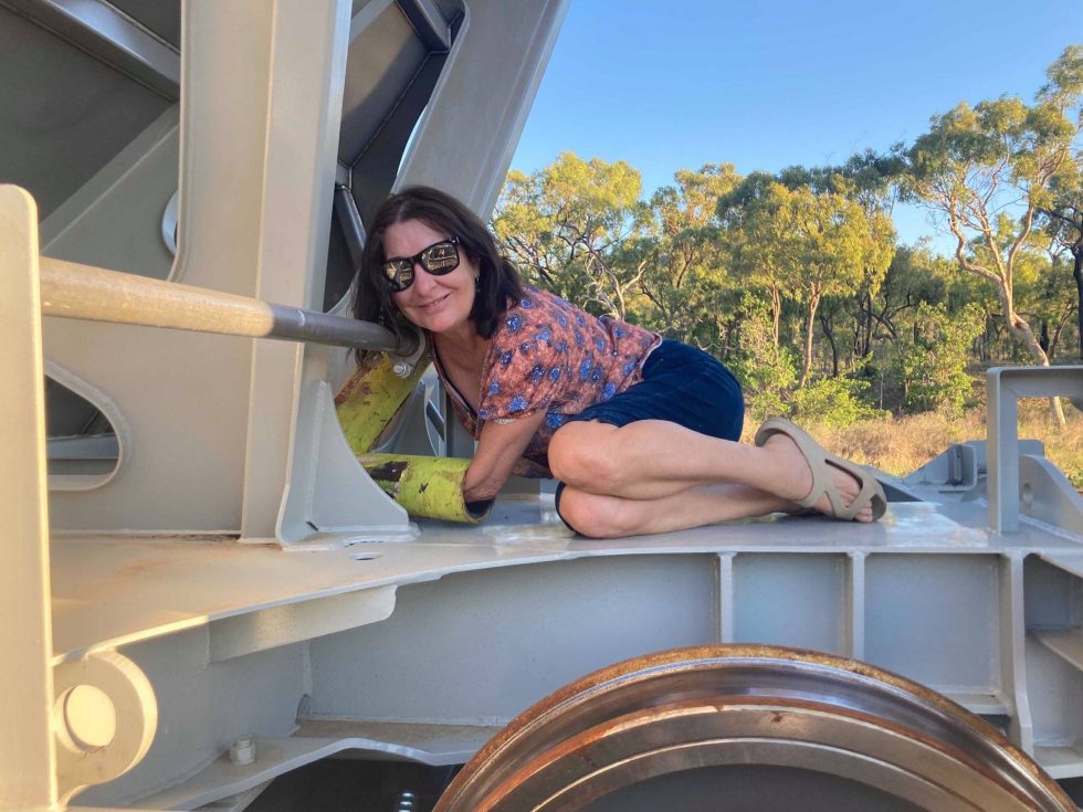 Activist Megan Byrnes locked herself onto a train recently