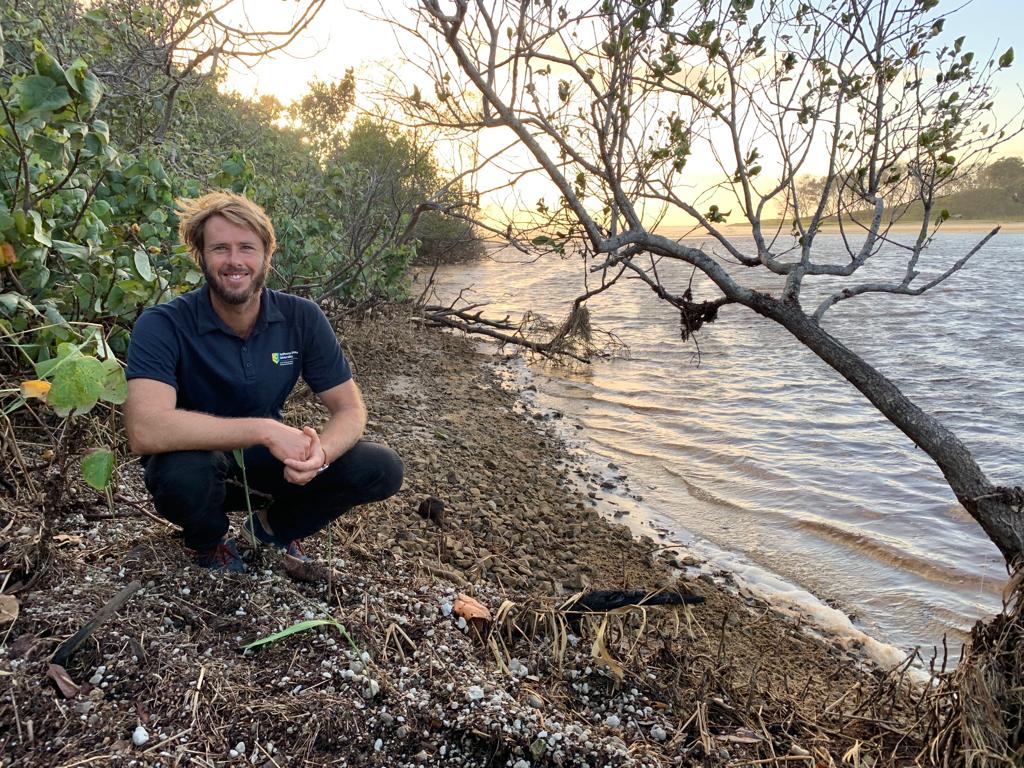 Southern Cross University's Dr James Sippo is one of a band of scientists who have helped design a blue carbon 'calculator' to help farmers get paid for use of coastal land. (Image: Supplied, USQ).