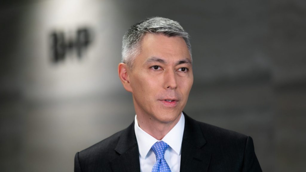 BHP chief executive Mike Henry. Image supplied.