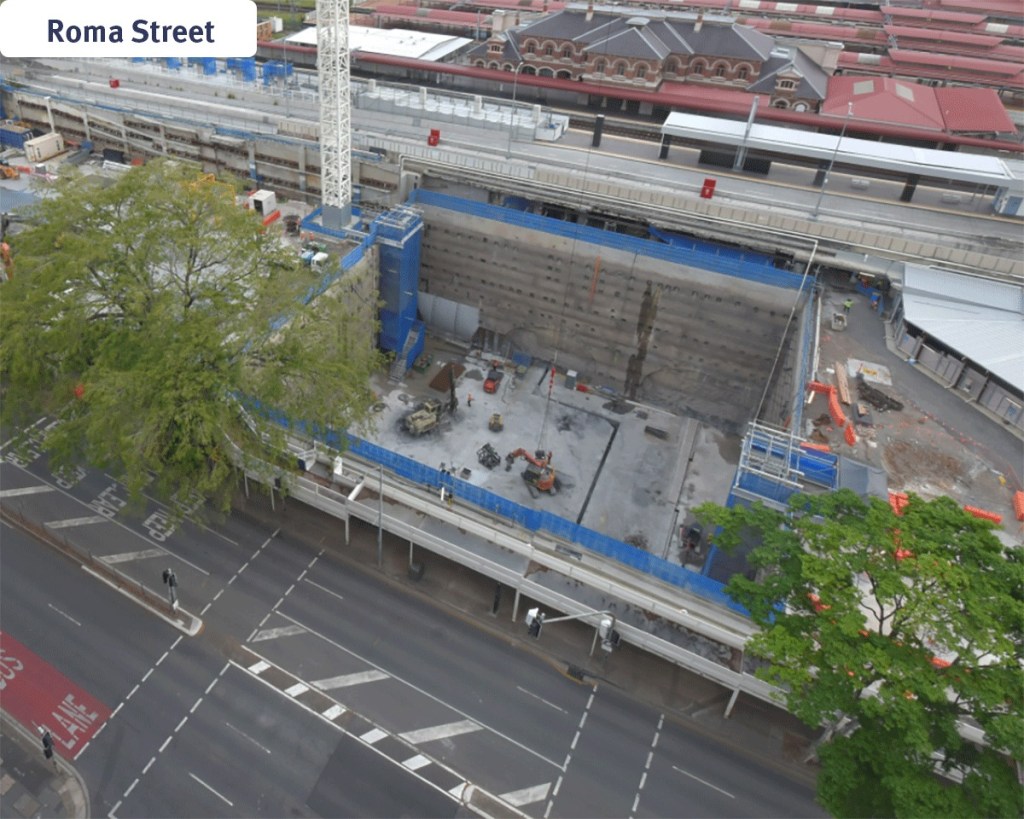 Thumbnail for Hole lotta digging: Roma Street’s underground rail project takes shape
