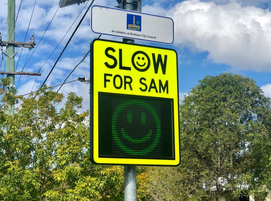 Thumbnail for Speed signs smile on slowing Brisbane drivers