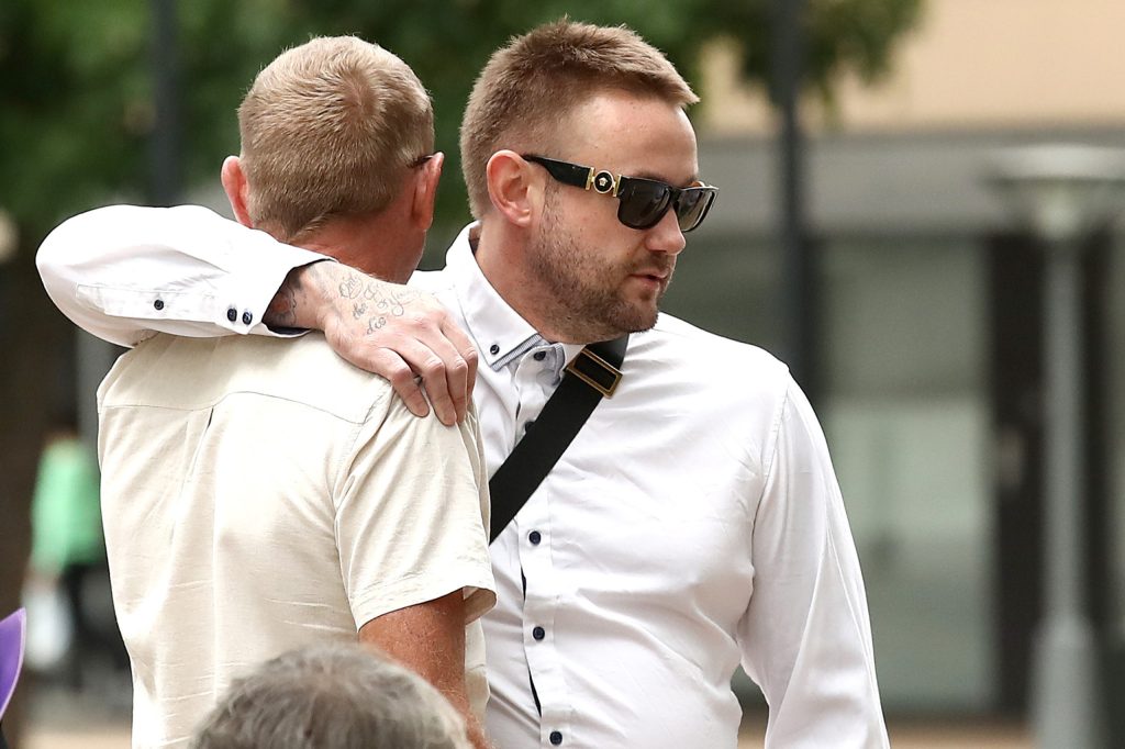 Adrian Somerville arrives at the Brisbane Supreme Court in Brisbane. (AAP Image/Jono Searle) 