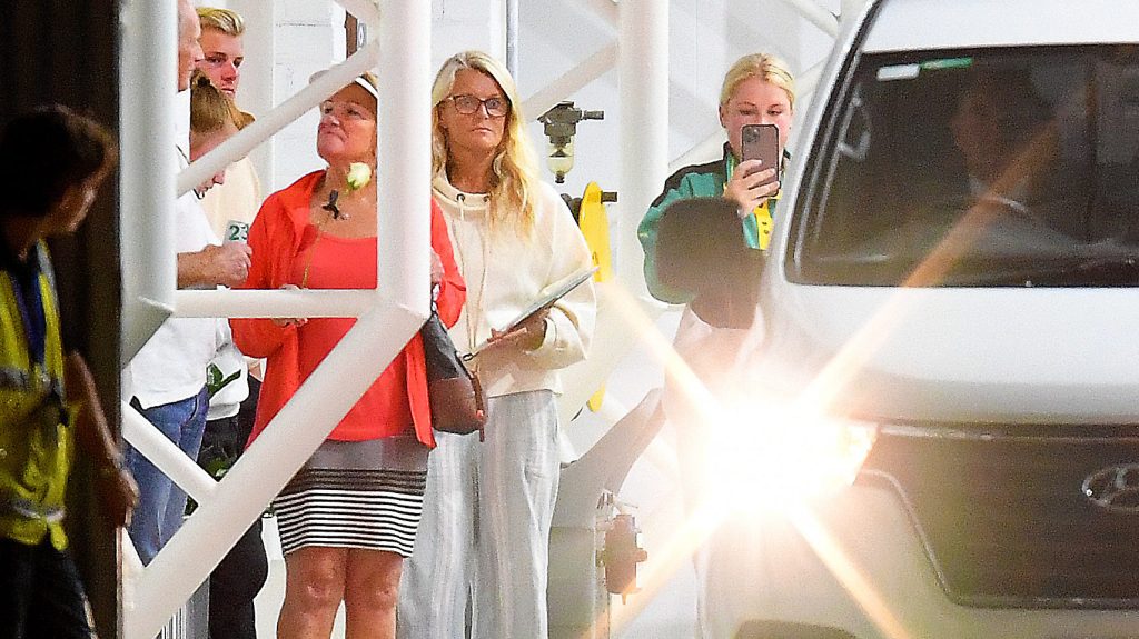 Thumbnail for Home at last: Simone, kids wait on tarmac for emotional reunion with Warnie