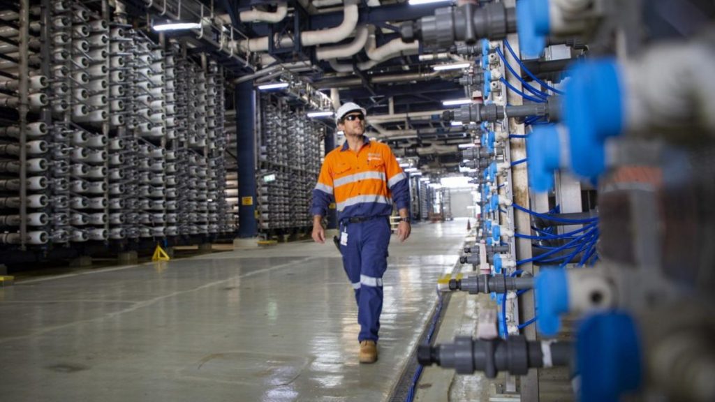 Queensland's existing desalination plant on the Gold Coast. 