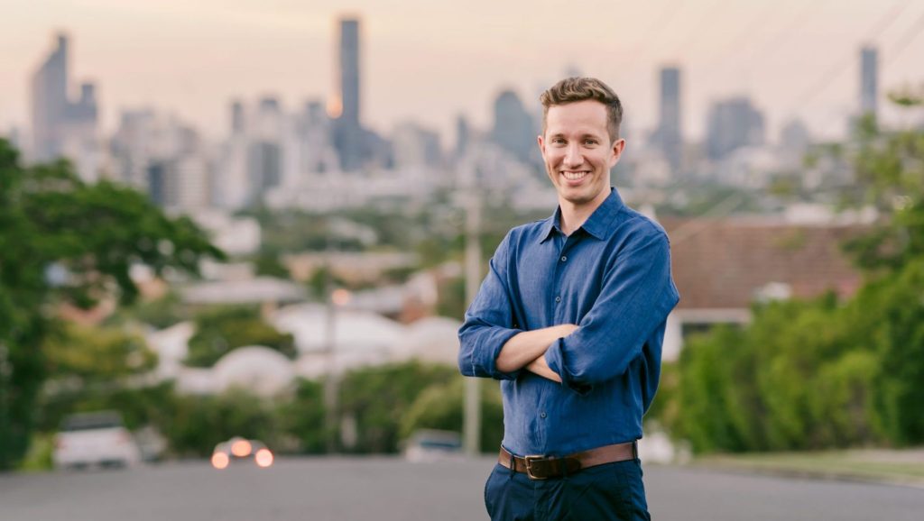 Greens member for Griffith Max Chandler-Mather is seeking to expand the party's target audience. (Photo: greens.org.au)