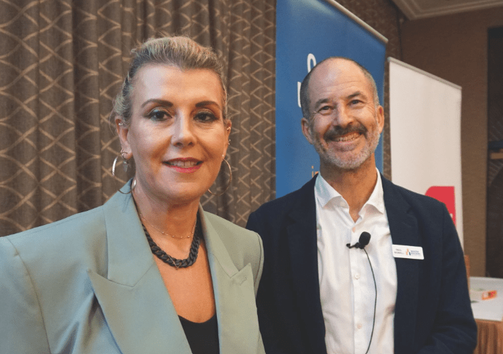 New chief executives Annisa Levy (Queensland Building and Construction Commission) and Paul Bidwell (Master Builders).