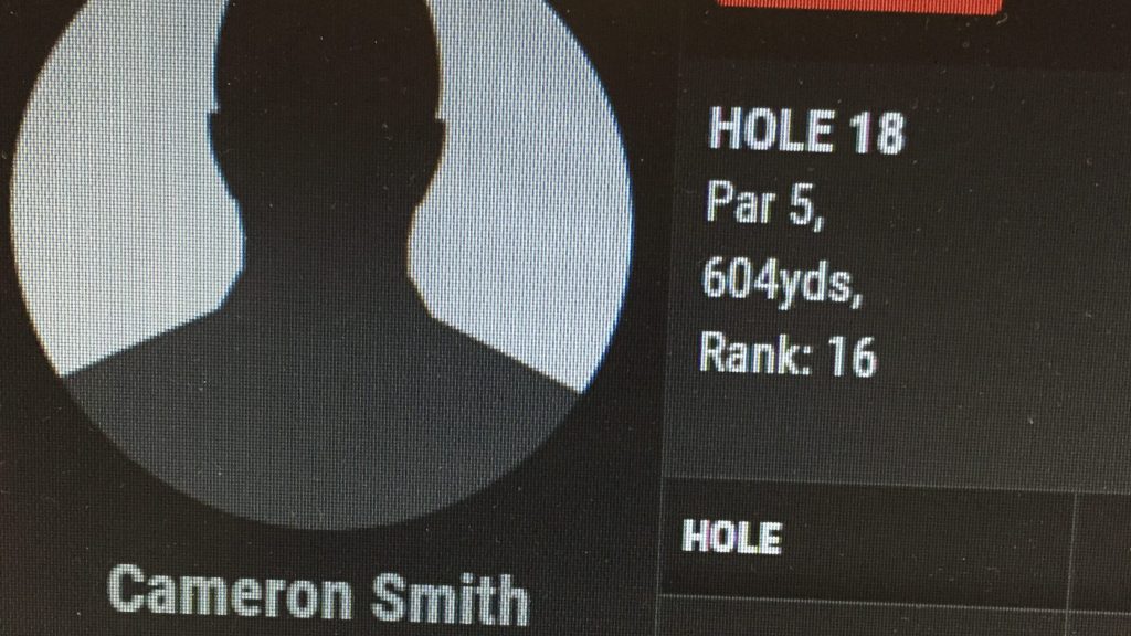 The Invisible Man - this is how the official US Open website depicted Brisbane battler Cam Smith when he finished fourth in his first-ever major tournament. Now he gets a standing ovation at the airport. (Image: USGA)>