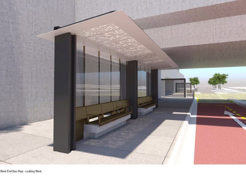 Thumbnail for This temporary bus stop is about to become one of the city’s busiest public transport hubs