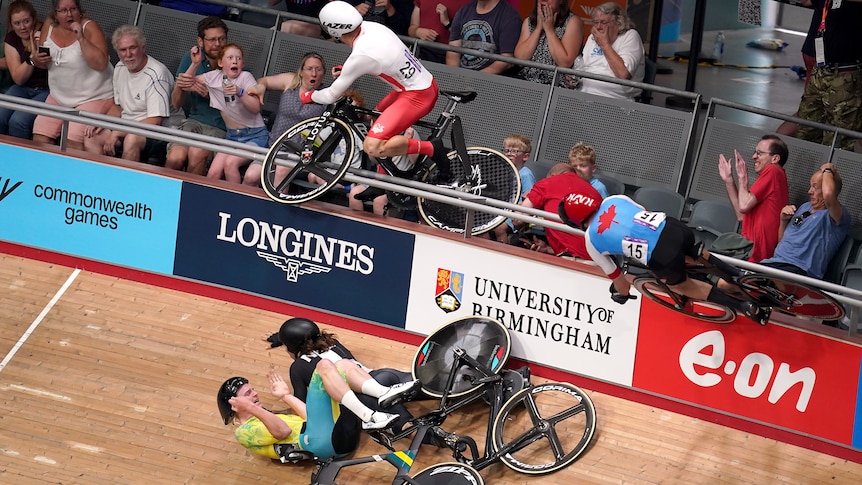 Thumbnail for Aussie’s shocking bike smash that left riders, spectators in hospital