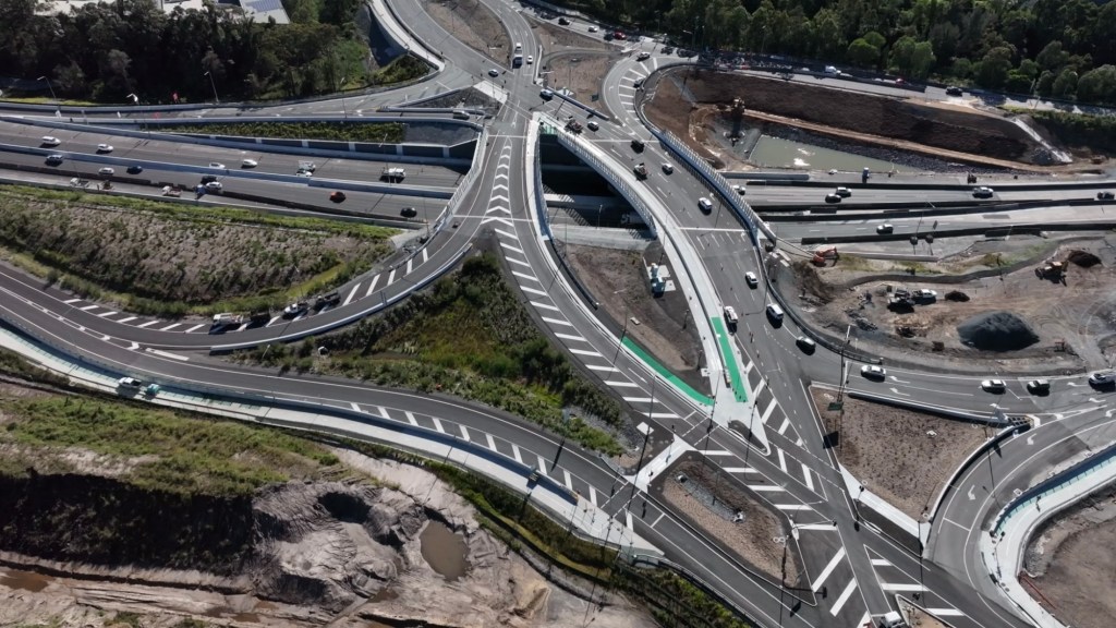 The new section the M1 motorway is expected to east congestion on the southern Gold Coast. (Image: Supplied)