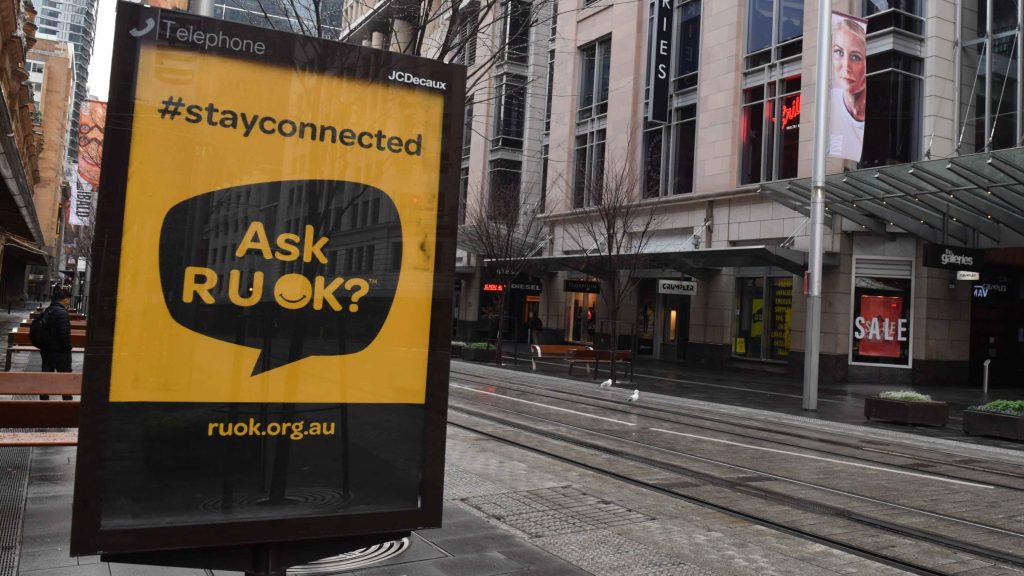 Australians have been urged to ask friends and loved ones if everything is okay today. (AAP Image/Mick Tsikas) 