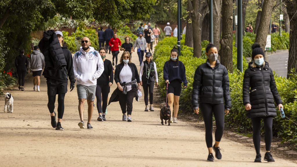 Experts say walking 10,000 steps per day hits the "sweet spot" for improving your everyday health as well as long-term wellbeing.. (AAP Image/Daniel Pockett) 