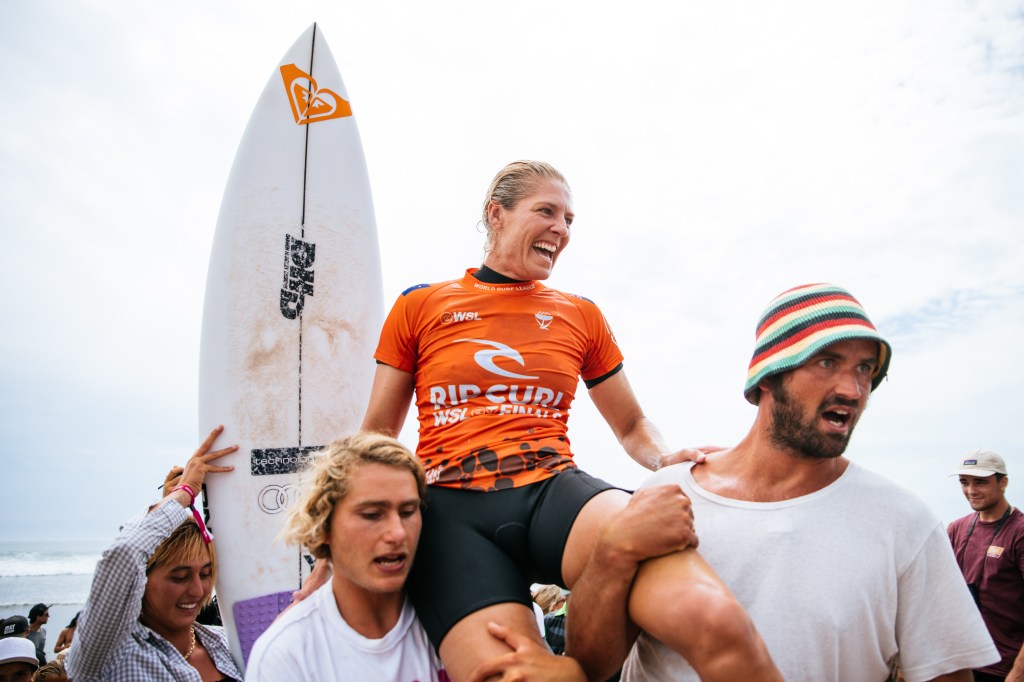 Thumbnail for Happy days and it’s ‘friggin cool’: Steph Gilmore wins record eighth surf title