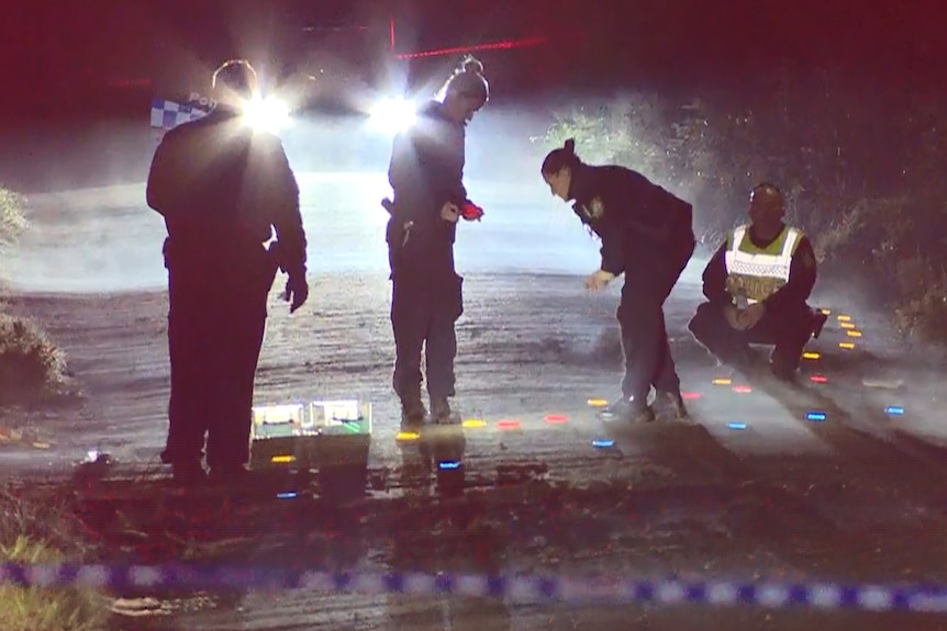 A man fled his home in southern Brisbane after a mass armed invasion on Monday night. (Photo: ABC)