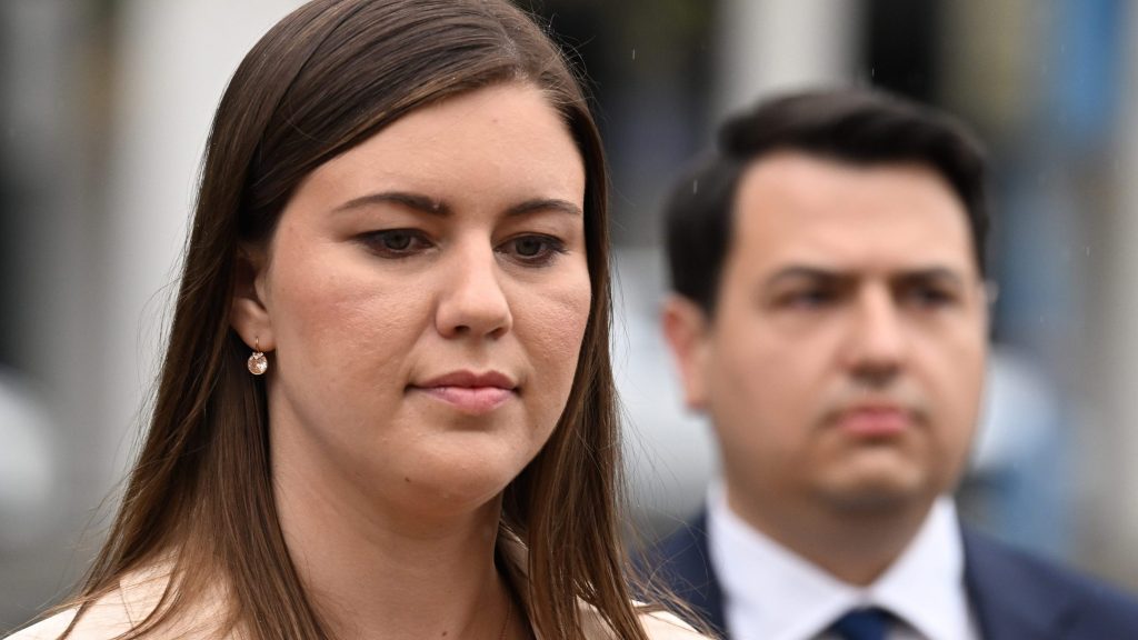Former Liberal Party staffer Brittany Higgins. (AAP Image/Mick Tsikas) 