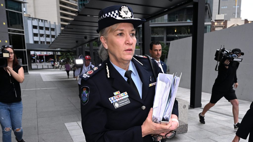 Queensland Police Commissioner Katarina Carroll. (AAP Image/Darren England) 