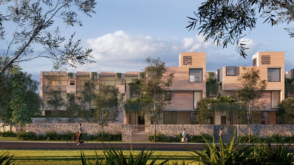 An initial render of the planned new Calile resort at Noosa Heads. (Supplied image)