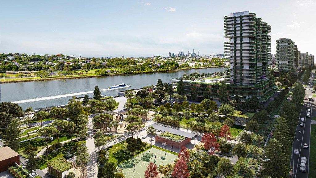 The potential of the 304 hectare wedge of land bounded by the Brisbane River and the Kingsford Smith Drive has exercised property developers, urban planners and politicians for decades. (Image: Queensland Government)