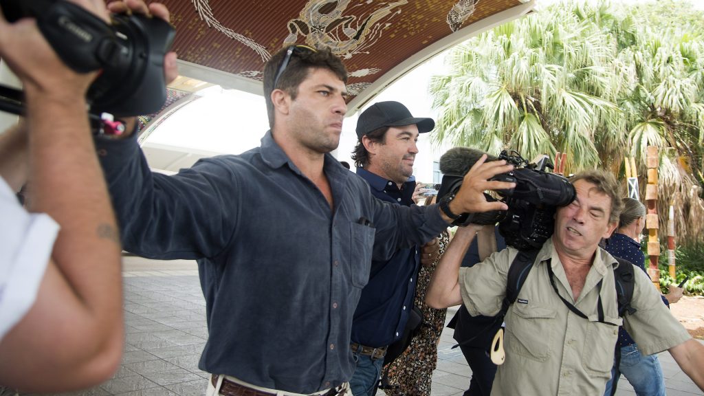 Thumbnail for From wrangle to wrestle: TV star on chopper death charges in media scuffle