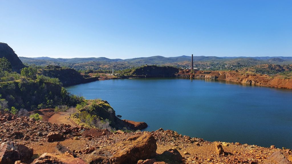 The "acid pit" where an estimated 7 tonnes of gold is awaiting extraction near Mt Morgan in Central Queensland. (Image: Supplied)