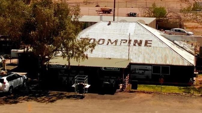 The tiny western Queensland community of Toompine (population 1 pub) has been handed a new lease on life with a steady water supply. (Image: supplied)