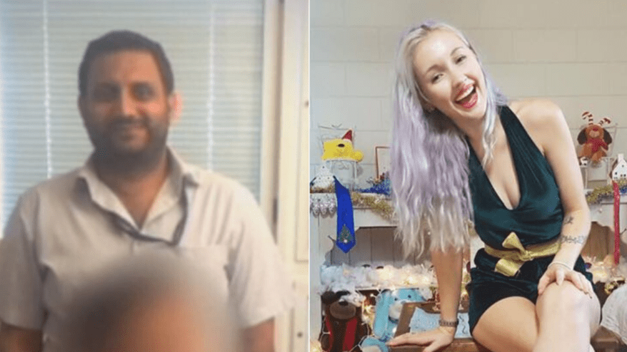 Murder victim Toyah Cordingley (right) and the man police wish to question about her death, Rojwinder Singh. A $1m reward has been posted. (Image supplied)
