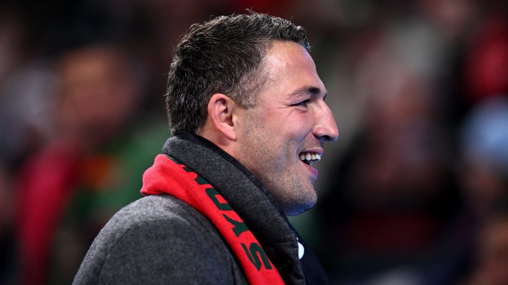 Former Rabbitohs player Sam Burgess. (AAP Image/Dan Himbrechts)