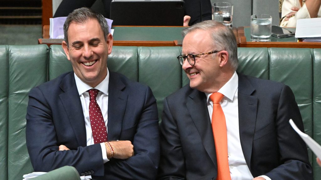 Thumbnail for Why are these men smiling? A year in office and 333,000 more Aussies have a job