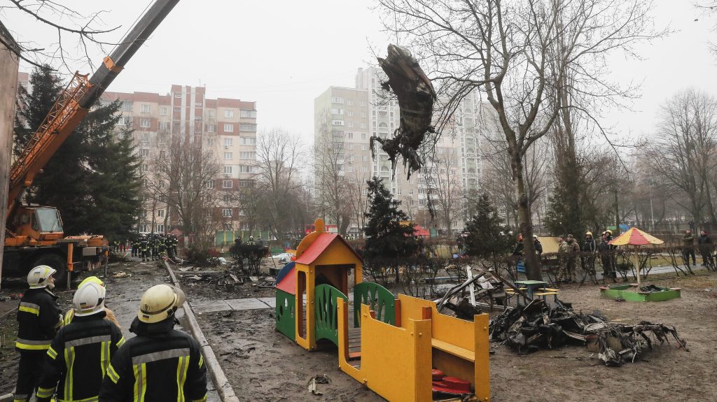 Thumbnail for Ukraine’s interior minister one of 14 killed when helicopter crashes in Kyiv