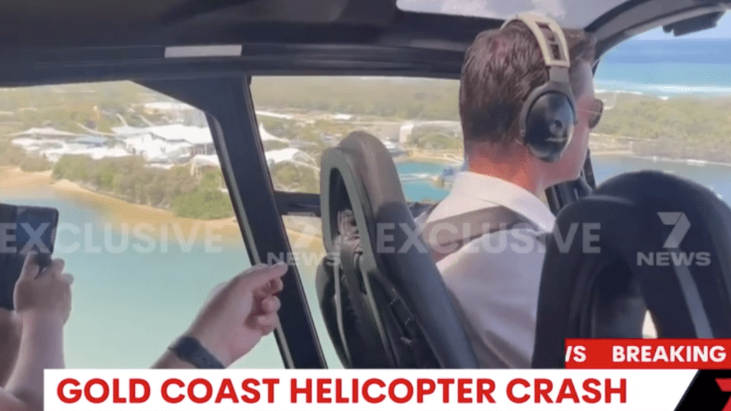 Thumbnail for Seconds from impact: Video shows passenger warning pilot about second chopper