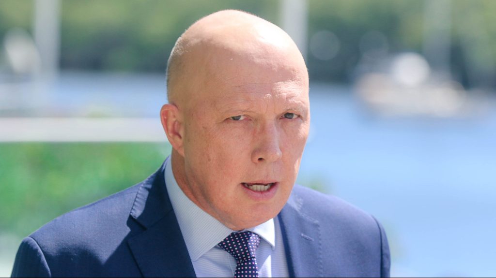 Opposition leader Peter Dutton .AAP Image/Glenn Campbell) 