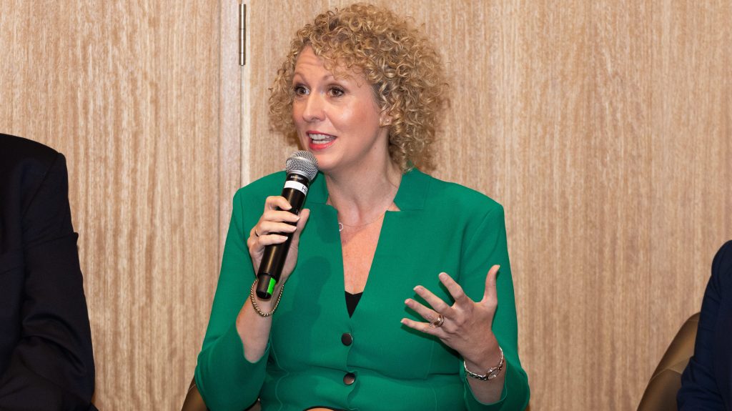 Chamber of Commerce and Industry Queensland CEO Heidi Cooper delivers a blunt assessment at a Queensland Futures Institute forum in Brisbane.