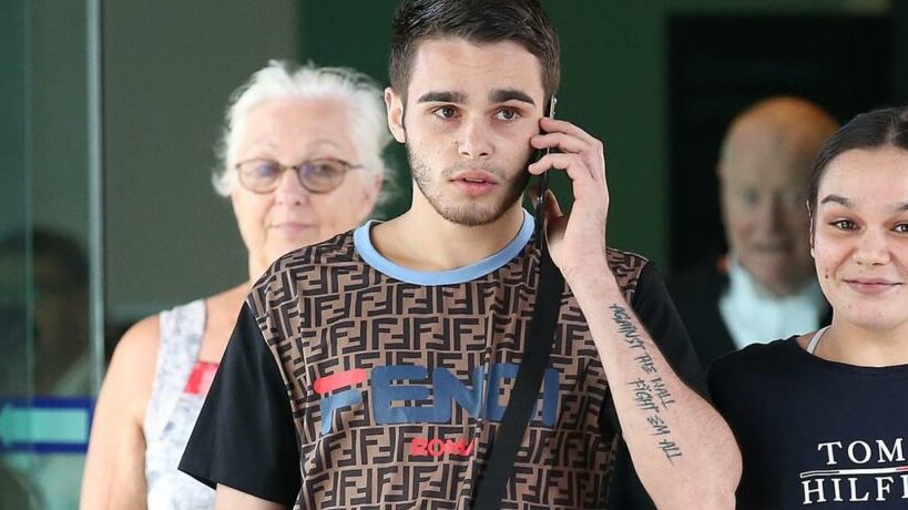 Joshua Elkerton Sandy is on trial for manslaughter over the alleged stabbing death of a gatecrasher at an Australia Day party in Brisbane. (AAP image).