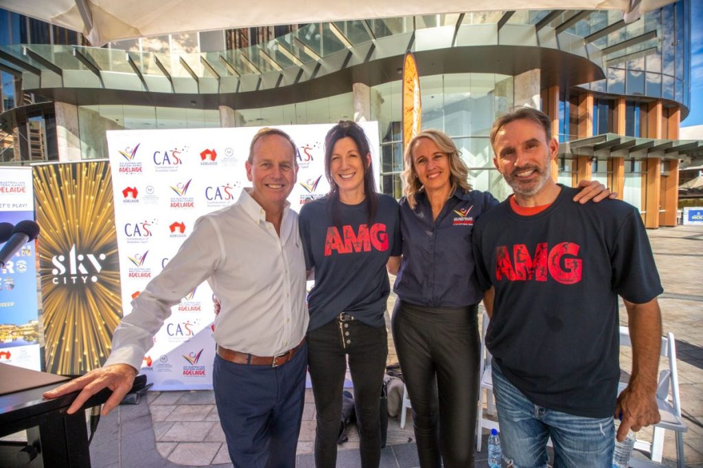 Mike Smithson, Rachael Sporn, Jane Woodlands-Thompson and Aurelio Vidmar in Adelaide