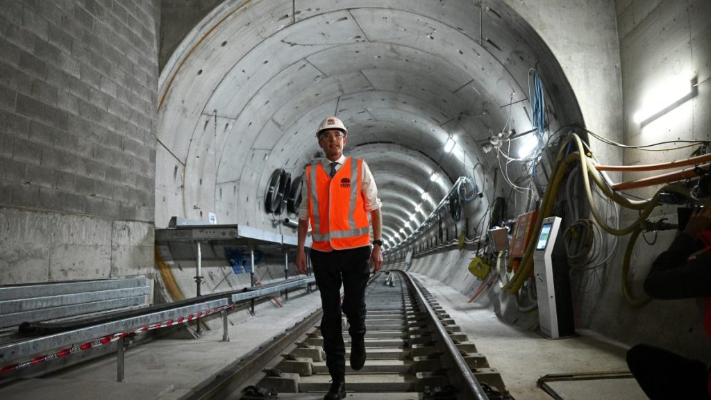  Sydney Metro City and Southwest project, at the Martin Place Metro Station, Sydney. (AAP Image/Dan Himbrechts) 

