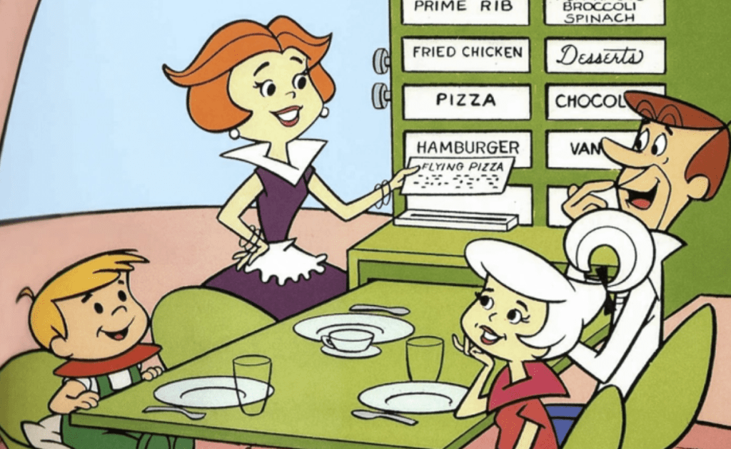 Neither George Jetson or his executive wife spent much time at work - averaging just two hours a week. (Image Hannah-Barbera).