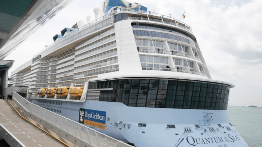 Royal Caribbean's Quantum of the Seas has lost an Australian passenger overboard in waters off Hawaii. (Image: ABC)