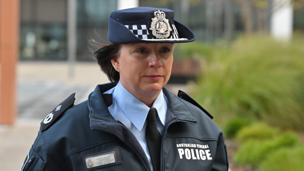 Australian Federal Police acting Assistant Commissioner Joanne Cameron. (AAP Image/Mick Tsikas)