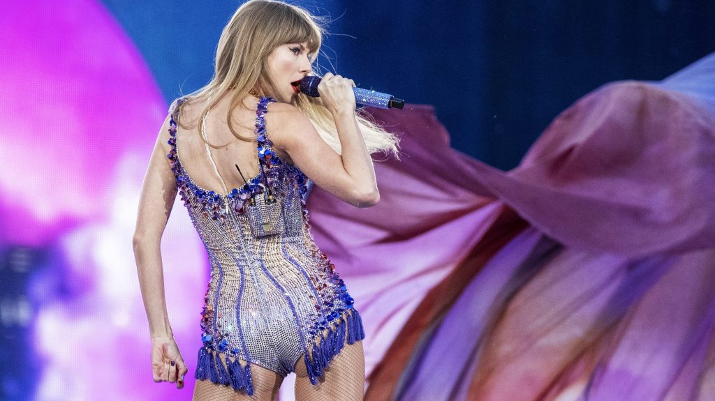 US singer-songwriter Taylor Swift performs during the Eras Tour, at MetLife Stadium in New Rutherford, New Jersey,  EPA/SARAH YENESEL
