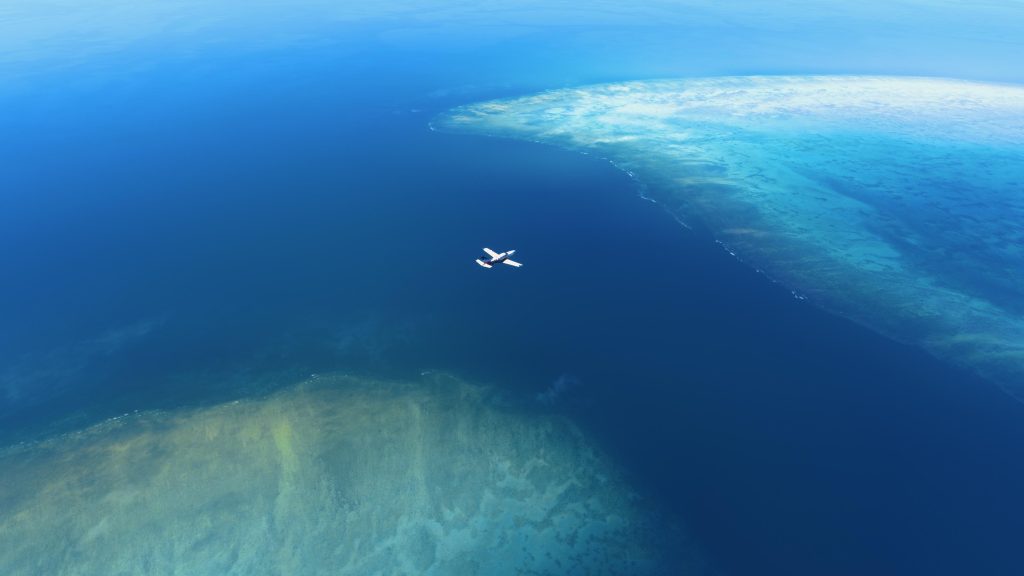 An aerial view of Batt Reef off Port Douglas.