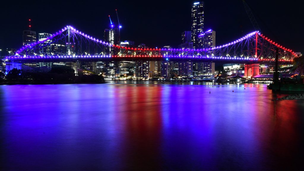 Landmarks will be lit blue to signify drowning deaths in Australia . (AAP Image/Darren England) 