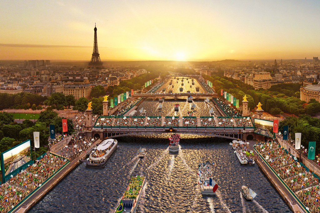 Okay, we don;t have an Eiffel Tower, but the Gold Coast's Broadbeach will make an equally spectacular venue in 2032.  (Paris 2024 via AP)