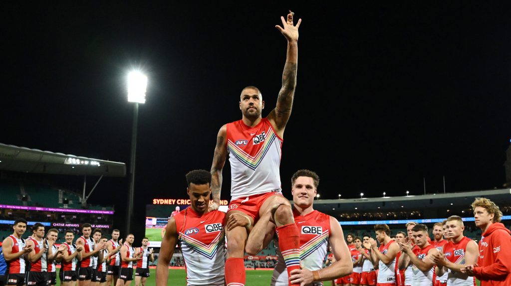 Thumbnail for Bye bye Buddy: Swans legend, AFL’s greatest indigenous player, Lance Franklin calls it quits