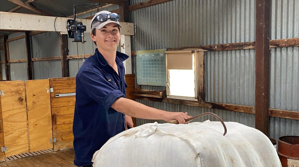 A supplied image shows former Brisbane student Alex Hoat his new job in Cummins, South Australia. (AAP Image/Supplied by Porter Novelli)