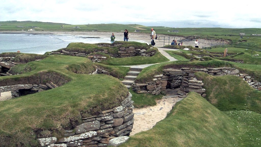 Visitors look at the 5,000 year-old remains of Skara Brae village in the Scottish Orkney Islands. Sick of being ignored by far-away politicians, officials on Scotland’s remote Orkney Islands are mulling a drastic solution. ( AP Photo/Naomi Koppel, File)