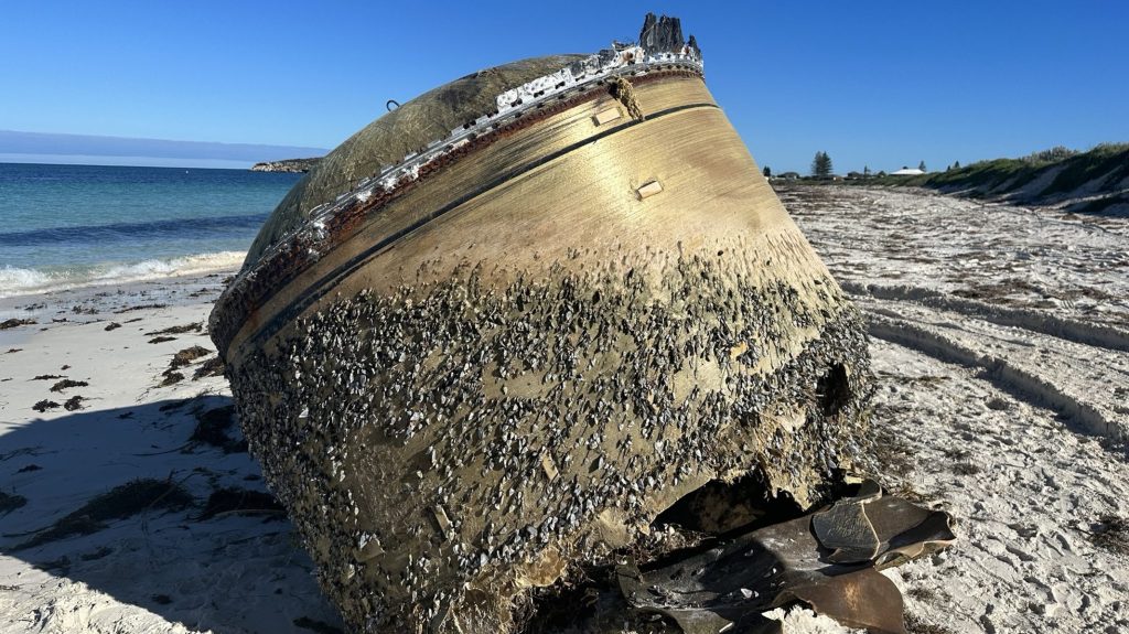 Thumbnail for It’s safe, whatever it is: Mystery of ‘space junk’ washed up on WA coast