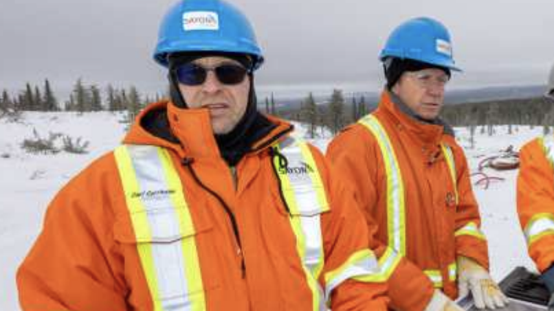 Sayona executives visiting the company's site in Qebec, Canada. (Image: Sayona)